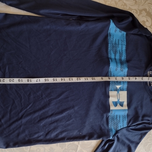 Under Armour Boys Navy Heat-Gear Long Sleeve - Picture 6 of 8